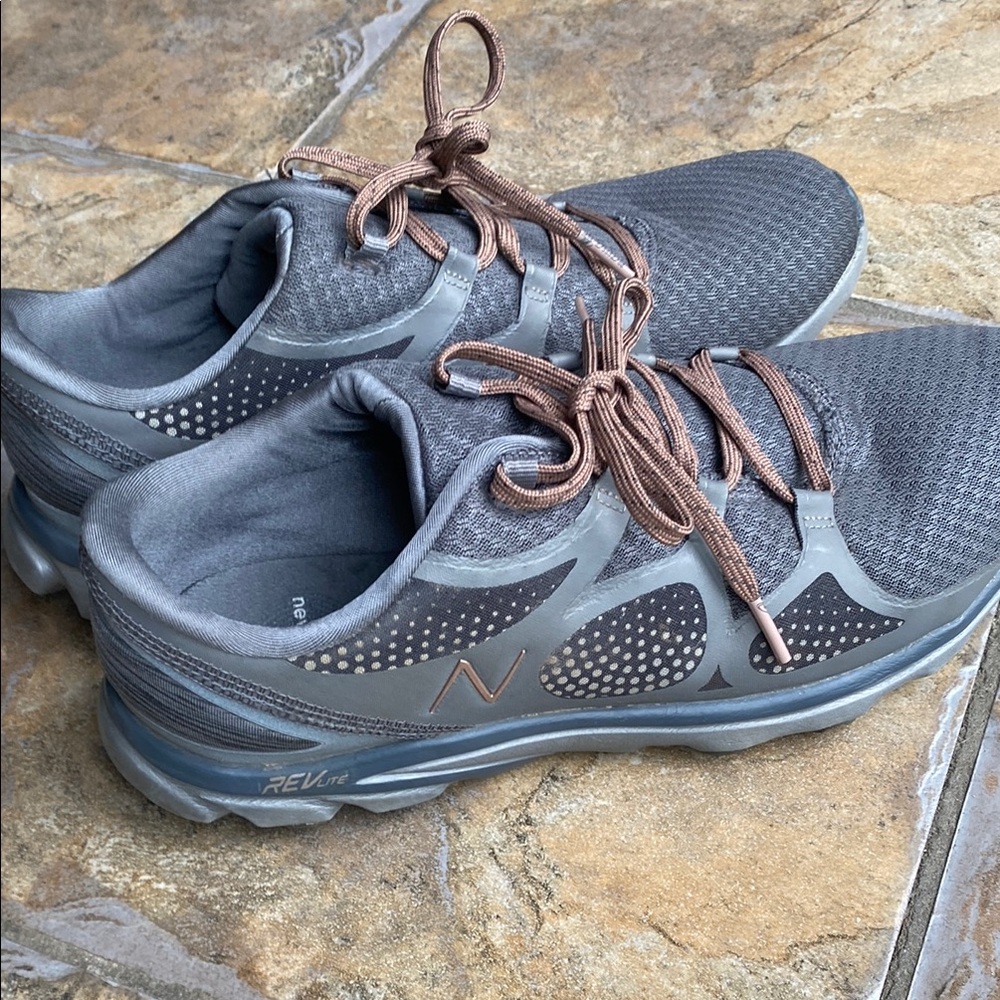 New Balance Gray and Brown Running Shoes